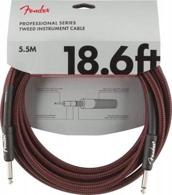 GENERIQUE Fender Professional Series - Cable pour Instrument - 5.5m - Droit/Droit - Rouge Tweed