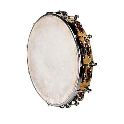 FUZEAU Tambourin Peau Naturelle - 25 CM + Cymbalettes