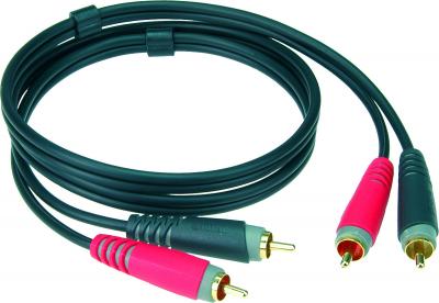 KLOTZ Accessoires guitares  AT-CC0200 BASIC RCA NOIR 2 M C&acirc;ble RCA