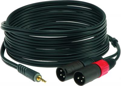 KLOTZ  Y-c&acirc;ble Jack 3,5 mm / 2x XLR 1m