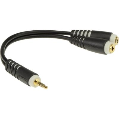 KLOTZ  Y-Cable 3.5mm - Twin Female 3.5mm Compact Headphone Distributor