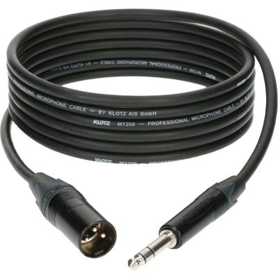 KLOTZ Microphone Cable 5 m XLR male - Jack plug st&eacute;r&eacute;o M1MS1B0500
