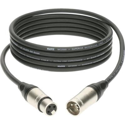 KLOTZ M2K1FM1000 c&acirc;ble micro XLR m&acirc;le 3 broches - XLR femelle 3 broches 10 m&egrave;tres
