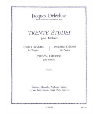 LEDUC ALPHONSE Delecluse J. - 30 Etudes Vol.3 - Timbales