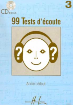 LEMOINE HENRY M&eacute;thodes et p&eacute;dagogie LEMOINE LEDOUT ANNIE - 99 TESTS D'ECOUTE VOL.3 + CD Dict&eacute;es musicales