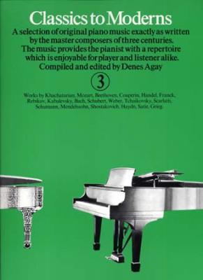 [HAL LEONARD EUROPE LIMITED] Classics To Moderns 3. Solo de Piano.