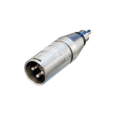NEUTRIK Adaptateur xlr xlr 3p m&acirc;le - rca m&acirc;le argent