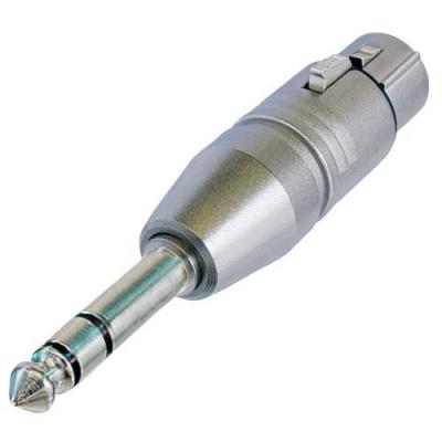 NEUTRIK Adaptateur xlr 6,35 mm, m&acirc;le - xlr 3 broches femelle argent