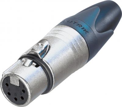NEUTRIK XLR femelle, droit NC5FXX Nombre de p&ocirc;les (num): 5 argent