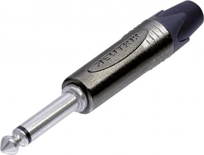 NEUTRIK Fiche Jack c&acirc;ble mono 6.35 m&acirc;le noir - NP2X-BAG