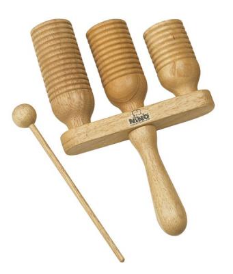 NINO PERCUSSION Meinl NINO561 Agogo en bois 3 tonalit&eacute;s