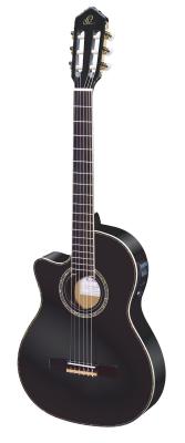 ORTEGA RCE145L - Guitare &eacute;lectro-classique gaucher - Noir brillant (+housse)