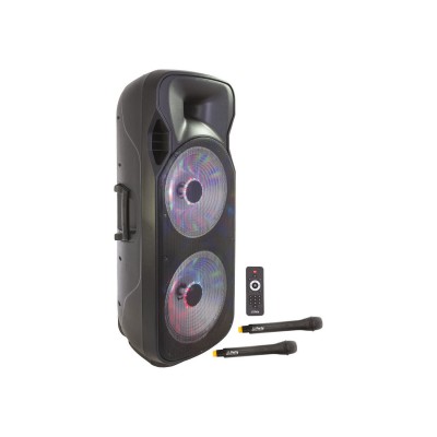 PARTY  -215LED-MKII Enceinte portable amplifi&eacute;e 2x15'' autonome