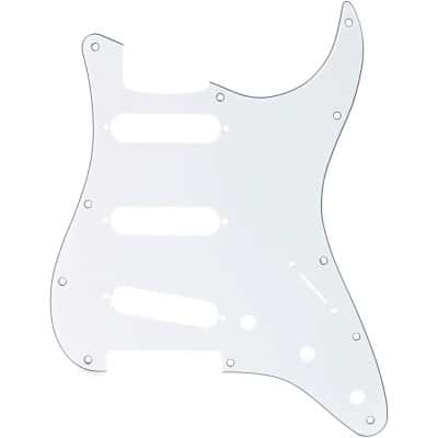 FENDER Pickguard Strat SSS White 
