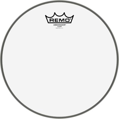 REMO Ambassador Transparente 10'' - Peau tom et caisse claire - BA-0310-00