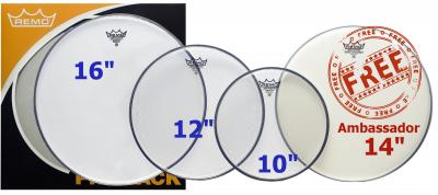 REMO PP-1860-BE - Pro Pack (Emperor transparente 10, 12, 16 + Ambassador sabl&eacute;e 14 gratuite)
