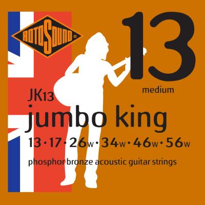 ROTOSOUND  Jk13 Jumbo King Medium Cordes Guitare Folk Acoustique 13-56