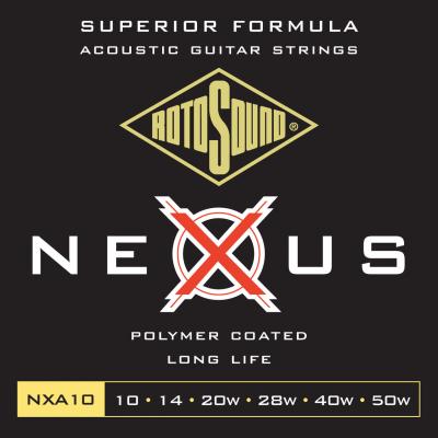 ROTOSOUND NXA10 - Jeu de cordes Nexus Coated Phosphor Bronze guitare acoustique - 10-50
