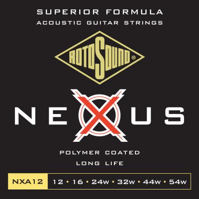 ROTOSOUND NXA12 - Jeu de cordes Nexus Coated Phosphor Bronze guitare acoustique - 12-54