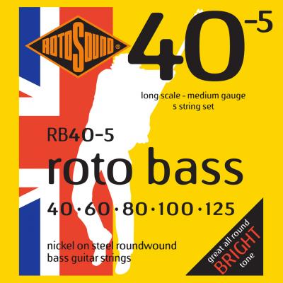 ROTO SOUND Rotosound RB40-5 Roto Bass - Jeu de 5 cordes basse - 40-125