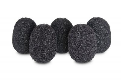 RYCOTE  105501 Bonnette Mousse pour Micro cravate, noir (pack de 5) Noir