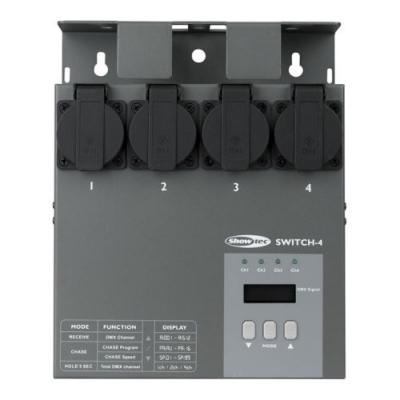 SHOWTEC  MultiSwitch Bloc de puissance DMX &agrave; 4 canaux - &Eacute;tages de sortie commutables (commutateur)