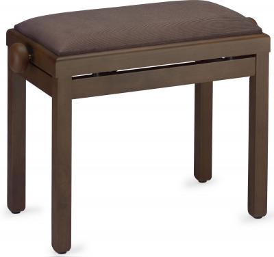 STAGG PB39 WNDM VBR - Banquette piano, noyer fonc&eacute; mat, pelote en velours brun
