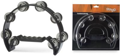 STAGG Tambourin  tab-2 bk - noir demi lune avec cymbalettes