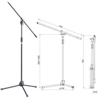 TAMA  ms205bk - pied de micro perche standard