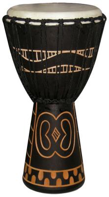 TANGA Djemb&eacute;  Slammer Noir 12'' - Sculpture Gye Nyame