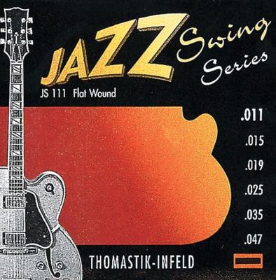 THOMASTIK -Infeld Js110 Jazz Swing Flatwound Extra Light - Jeu Guitare &Eacute;lectrique