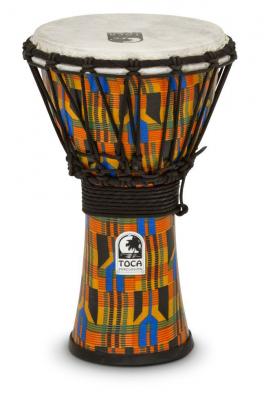TOCA  SFDJ-10K Freestyle Djemb&eacute; accordage &agrave; corde10'' Kente Cloth