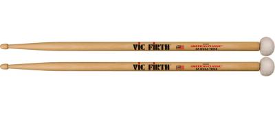VIC FIRTH  American Classic 5ADT Dual-Tone Baguettes, Bout en Bois et Boule en Feutre Synth&eacute;tique