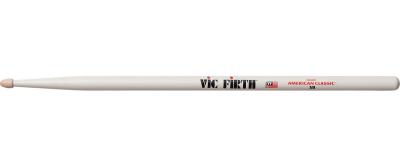 VIC FIRTH  American Classic 5BW Baguettes, Caryer Am&eacute;ricain, Bout en Bois, Blanc
