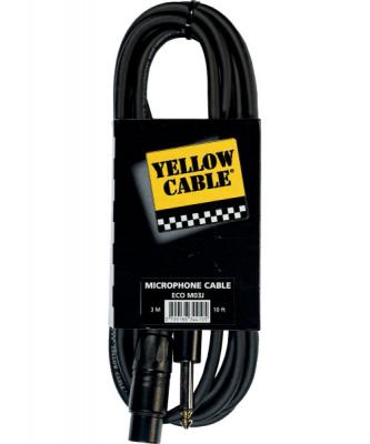 YELLOW CABLE C&acirc;ble de 3&nbsp;m&egrave;tres de longitud. Jack Mono m&acirc;le &agrave; XLR femelle
