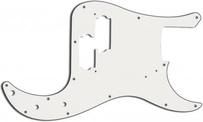 YELLOW PARTS Ez1106w - Pickguard (Plaque De Protection) Basse Pr&eacute;cision Blanche