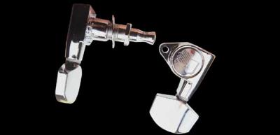 YELLOW PARTS  M&eacute;caniques Chrome Pour Guitare Folk 3l+3r