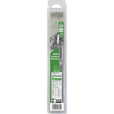 GYS  - 12 &eacute;lectrodes soudage inox - Diam&egrave;tre 2 - Blister - 082359