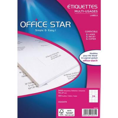 AVERY DENNISON 2400 Etiq. Office Star 70 X 37 Mm