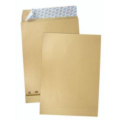  Paquet de 50 sacs &agrave; soufflets kraft brun 26 280x375 120 g/m&sup2; bande de protection