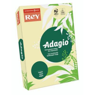 REY &reg; ADAGIO, papier couleur canari, 80g, A3, PEFC&trade;, ramette de 500 feuilles