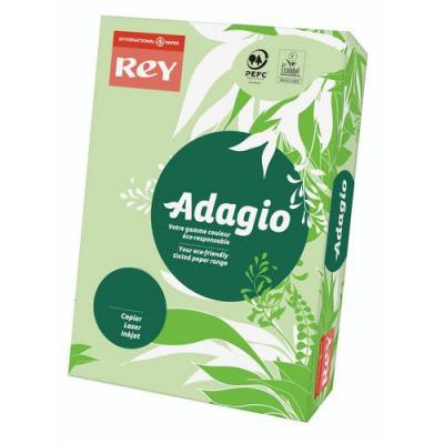 REY &reg; ADAGIO, Papier couleur vert vif, 80g, A3, PEFC, ramette de 500 feuilles