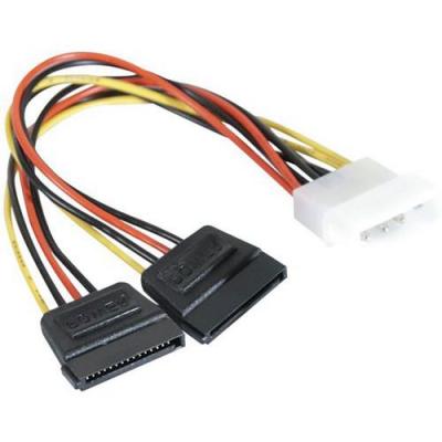 MCAD Adaptateur d'alimentation Molex vers 2x SATA - 15 cm