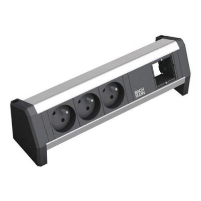 BACHMANN  Bandeau modulaire DESK 1 3 prises + 1 emplacement