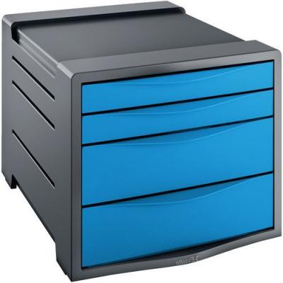 ESSE Module de classement lte Europost - 4 tiroirs - bleu opaque