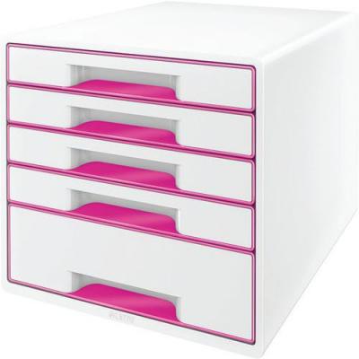 LEITZ  Wow Bloc de classement 5 Tiroirs Rose