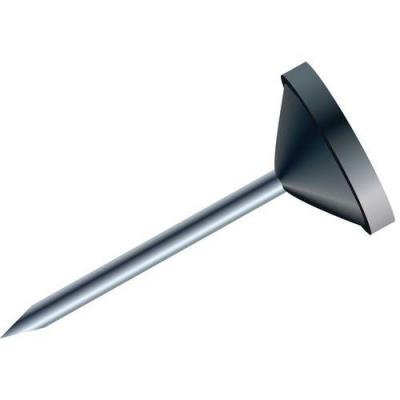 EXACOMPTA Bo&icirc;te De 100 &Eacute;pingles T&ecirc;te Plate Unie Pointe 8mm Noir