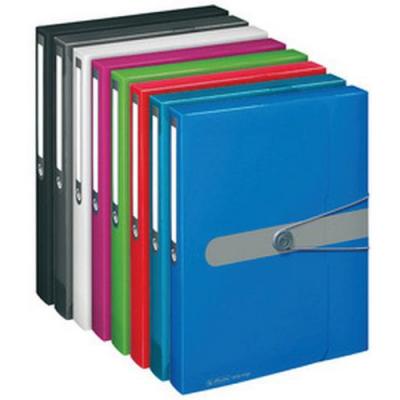 HERLITZ  porte-documents en polypropyl&egrave;ne, A4 dos 4 cm, bleu opaque