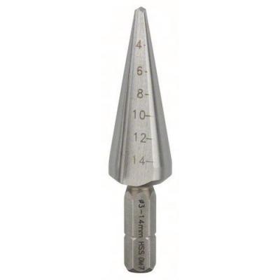 BOSCH Fraises progressives, queue six pans 314 mm, 60 mm, 1/4" 1pc