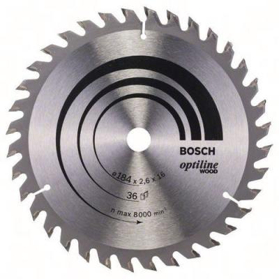 BOSCH Lame de scie circulaire Optiline Wood 184 x 16 x 2,6 mm, 36 1pc